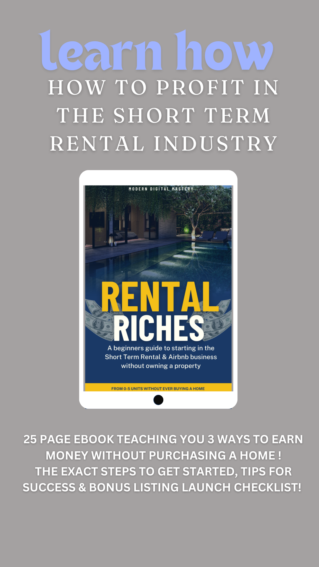 Rental Riches: Airbnb & STR 101 E-book