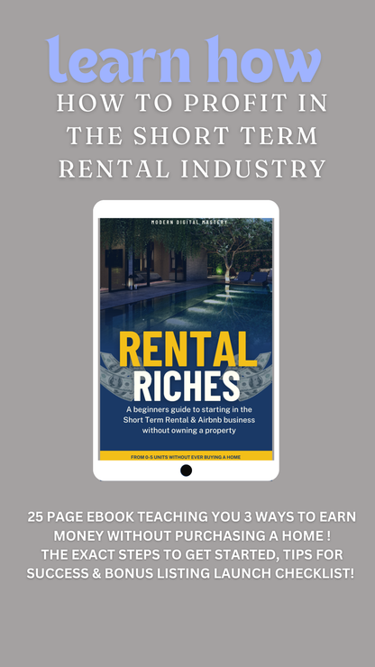 Rental Riches: Airbnb & STR 101 E-book